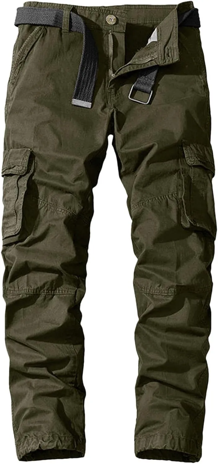 2023 Cargo Pants for Men Multi Pockets Stylish Plus Size Trousers Lightweight Casual Work Hiking Pants Tactical Sweatpants
