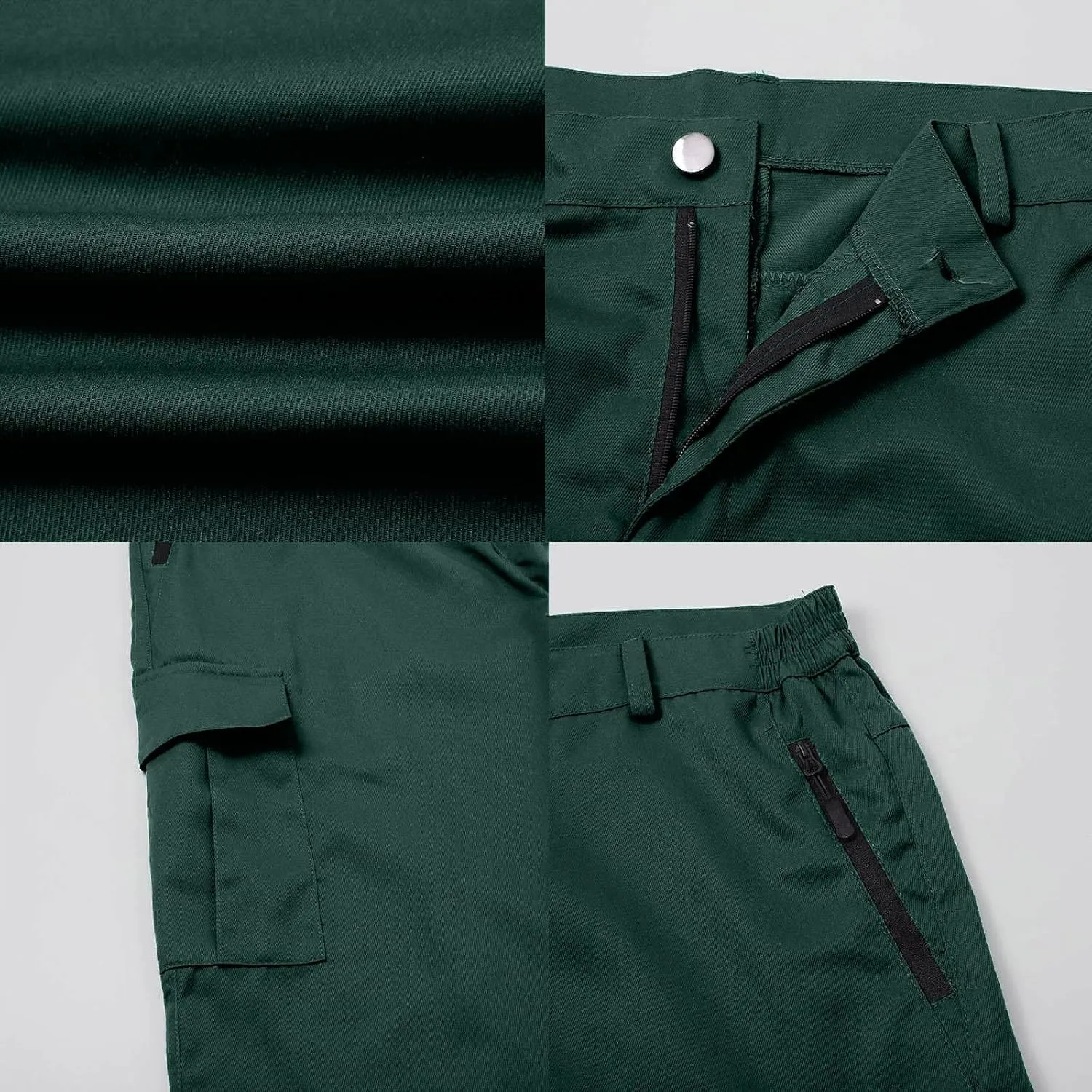 3/4 Cargo Shorts for Men Lightweight Outdoor Climbing Hiking Walking Capri Work Shorts with Multi Pockets Athletic Gym Shorts