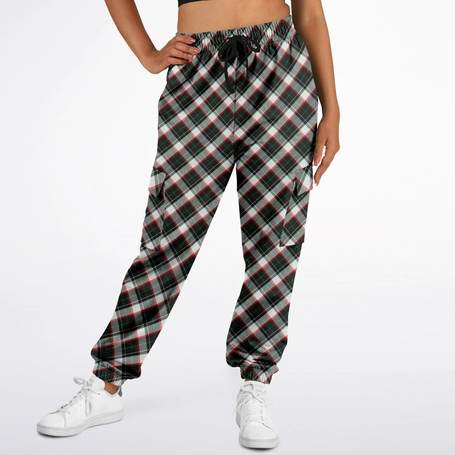 90s style Plaid Cargo Joggers
