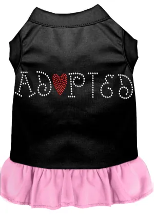 Adopted Rhinestone Dresses Black With Light Pink Lg