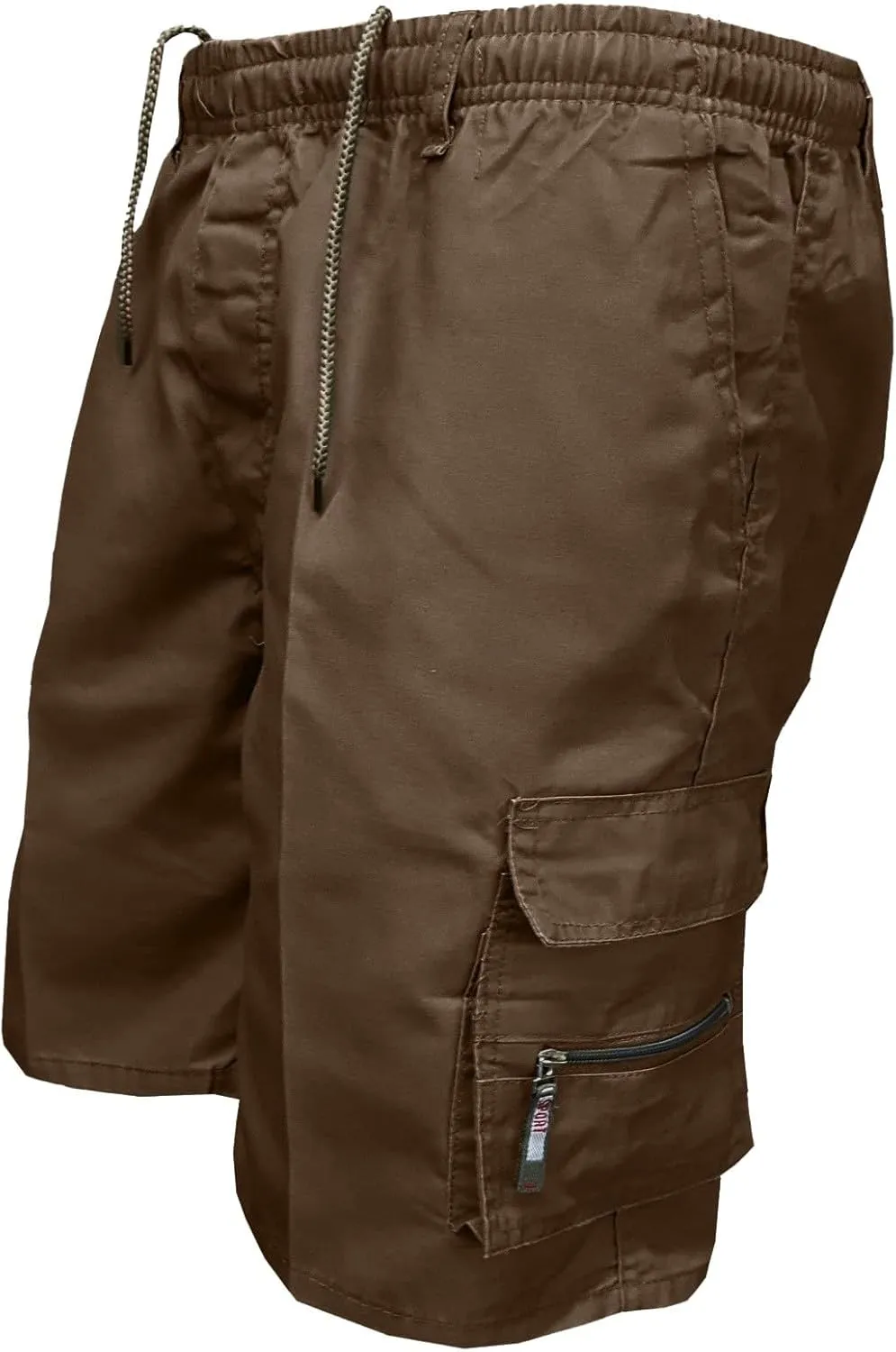Alalaso Men's Cargo Shorts Cotton Drawstring Summer Stretch Relaxed Fit with 6 Pockets Mens Work Short