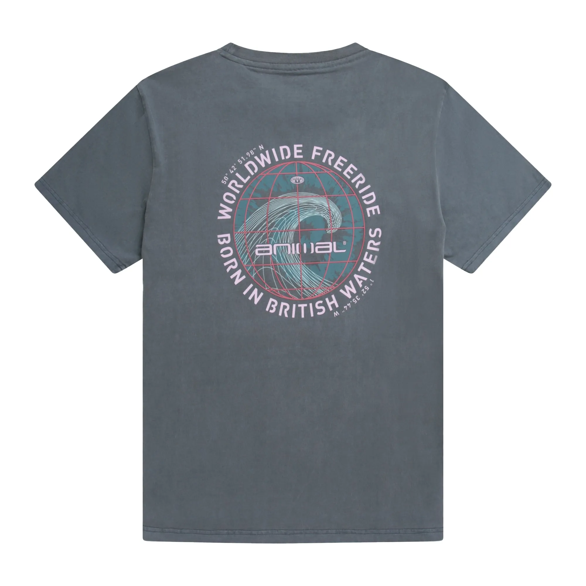 Animal Mens Chase Back Print Organic T-Shirt