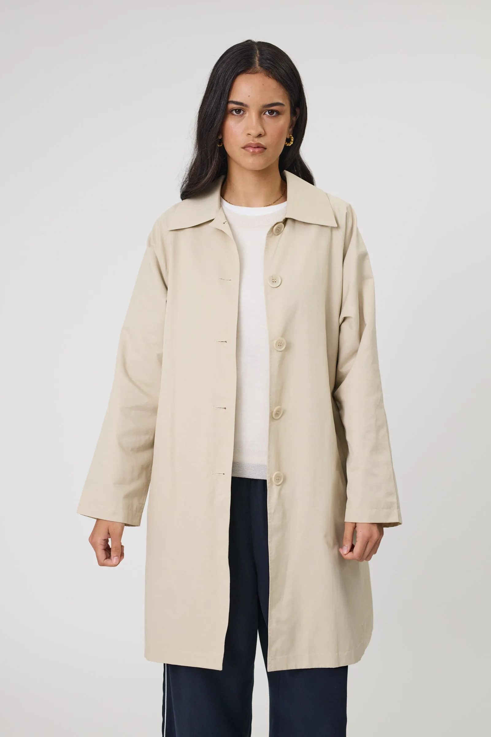 Arc Trench Coat - Ecru