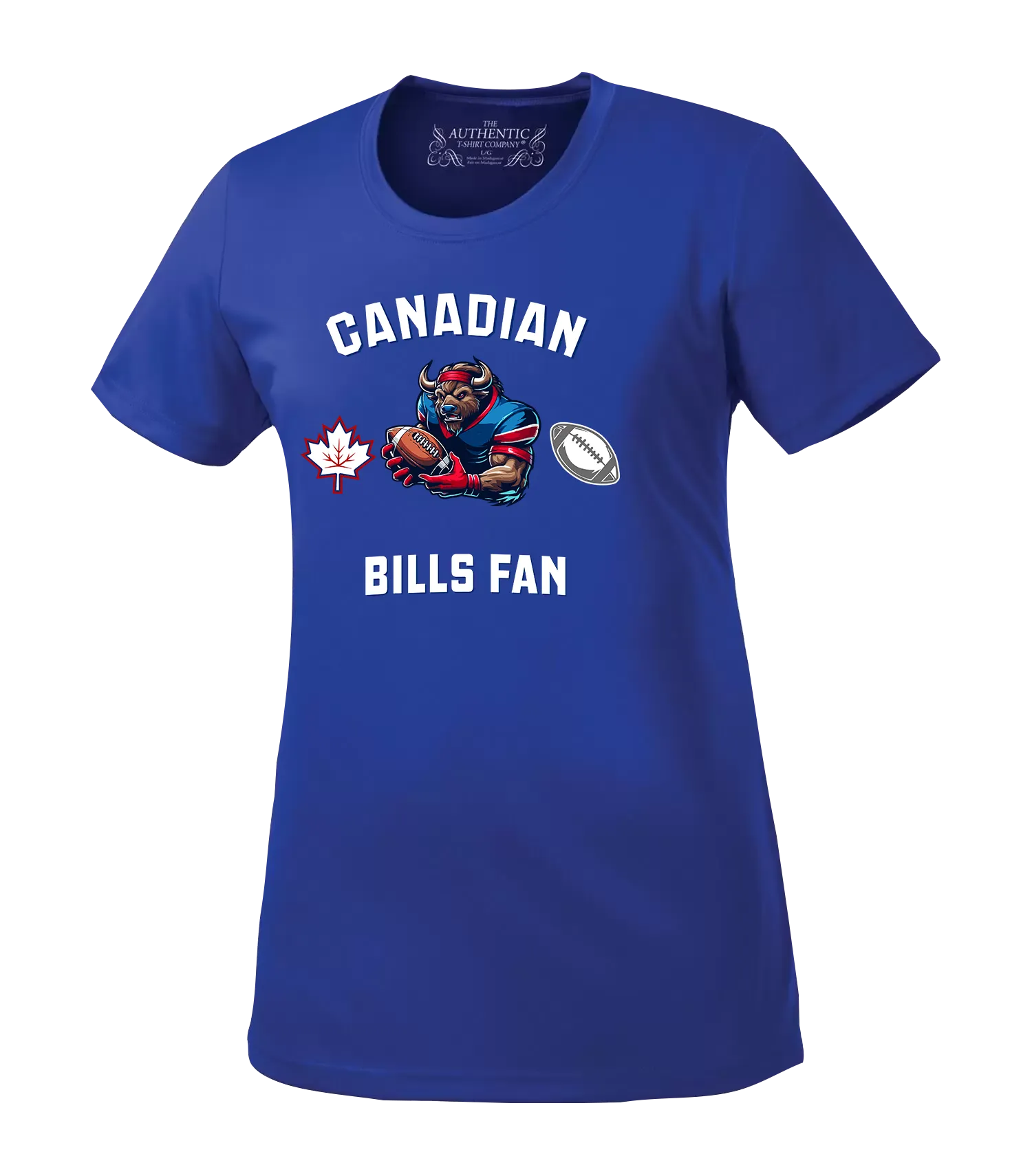 Bills Fan Ladies Dri-Fit T-Shirt with Printed Logo