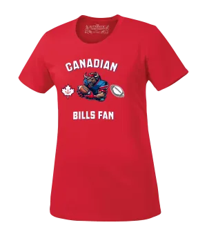 Bills Fan Ladies Dri-Fit T-Shirt with Printed Logo