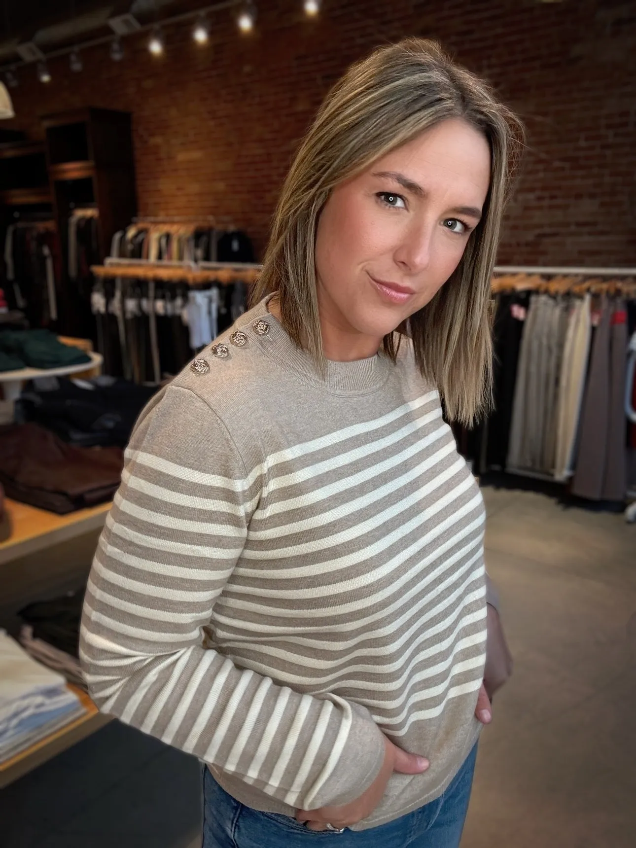 Bishop   Young Jamie Stripe Sweater
