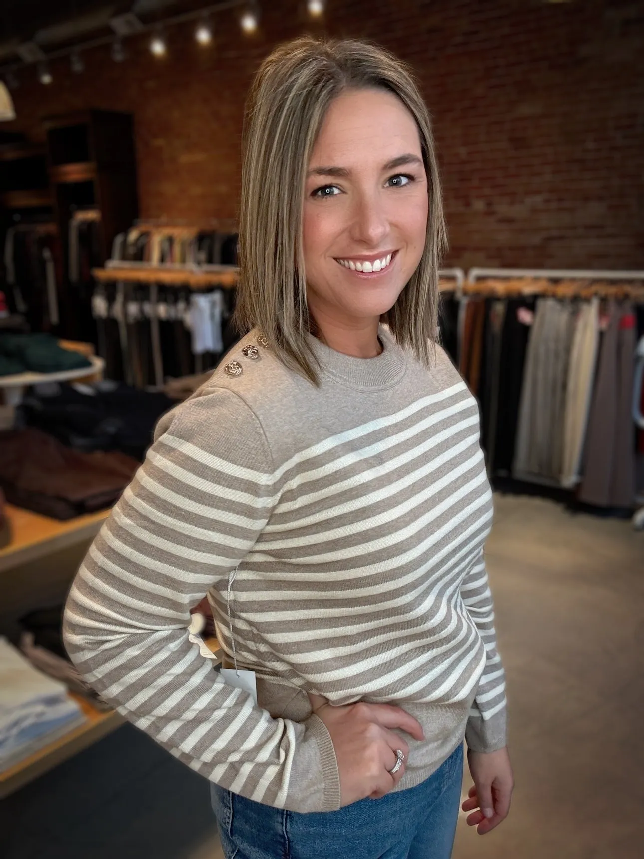 Bishop   Young Jamie Stripe Sweater