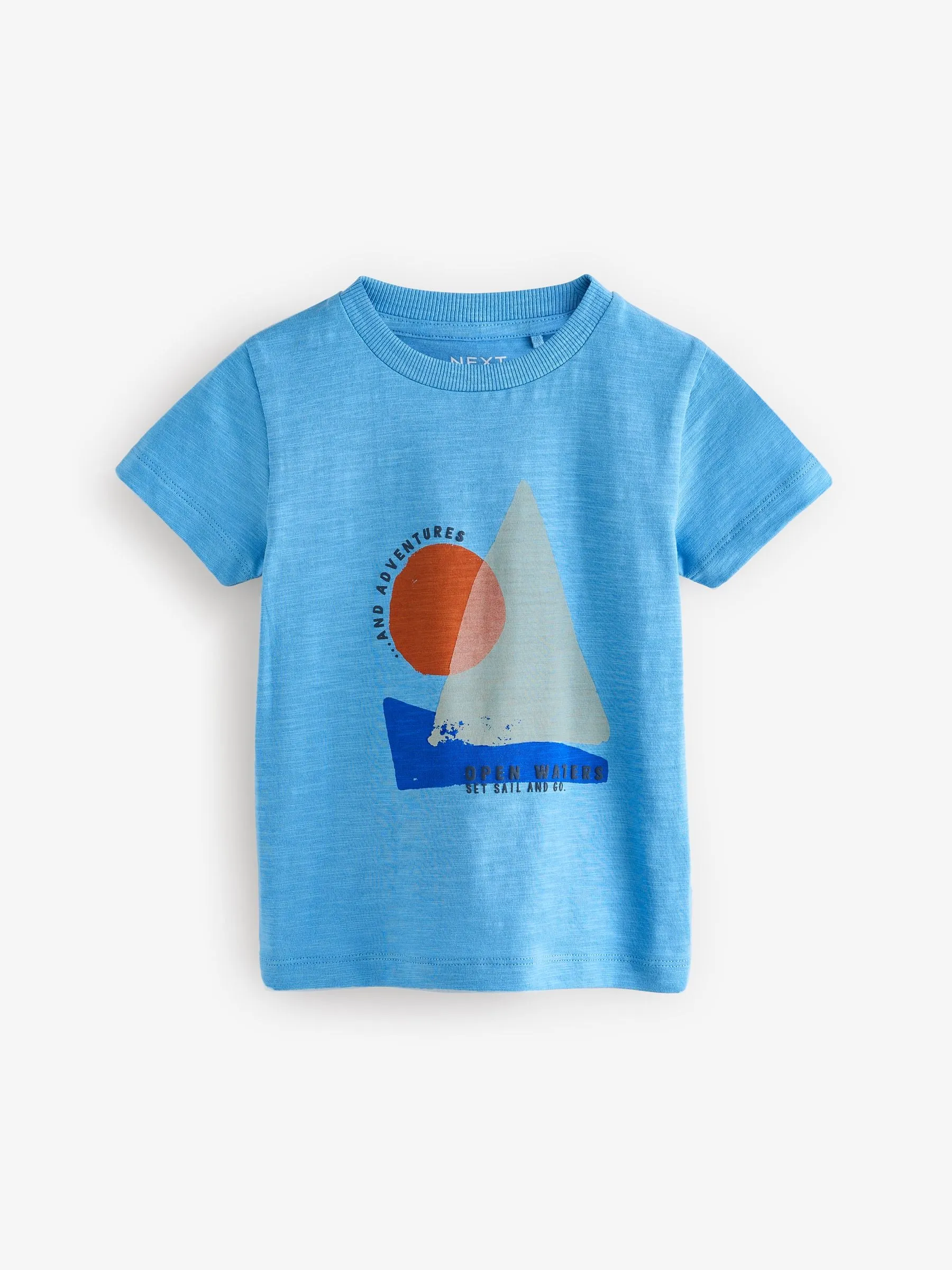 Blue Boats 100% Cotton Short Sleeve T-Shirts 3 Pack (3mths-7yrs)