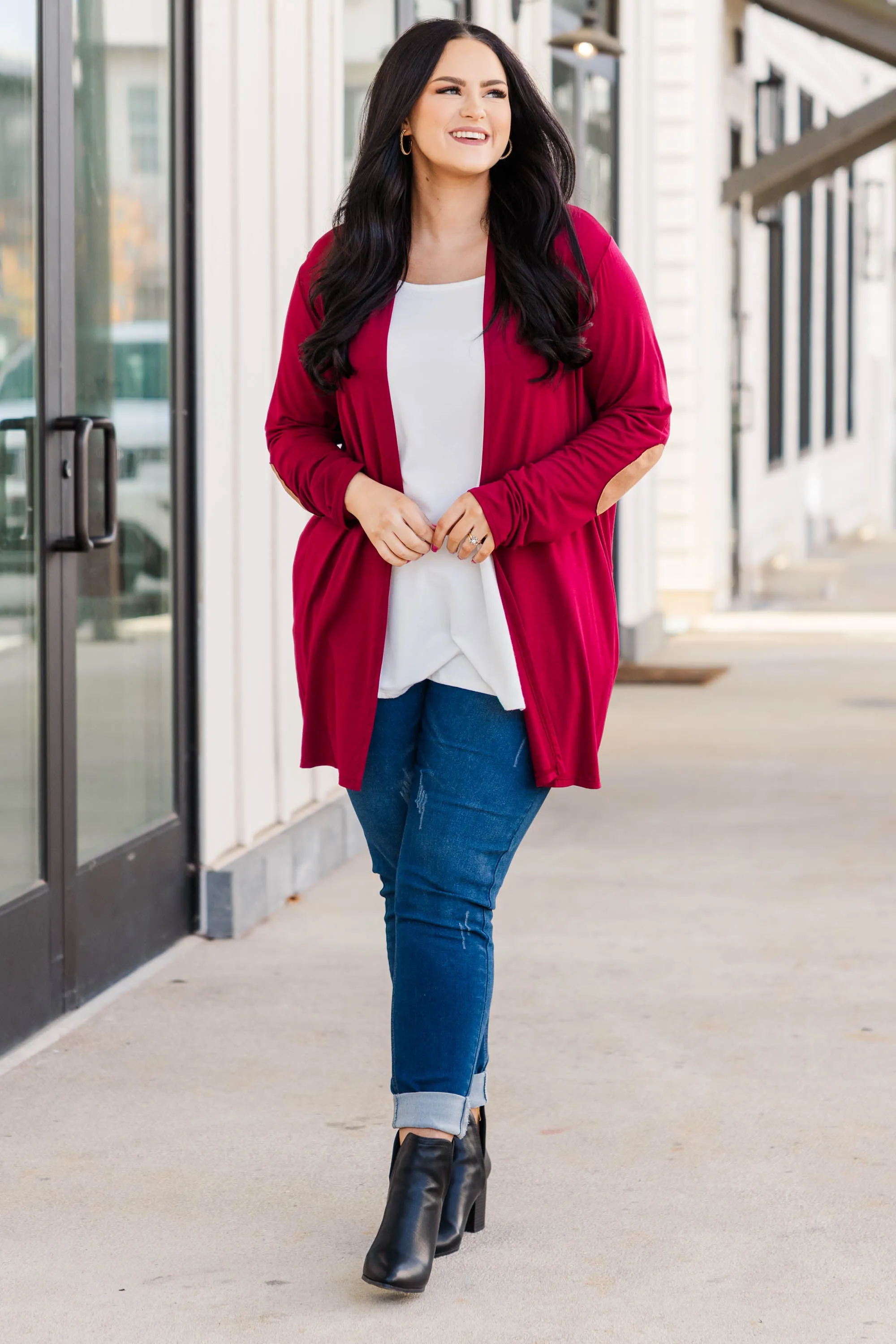 Bunny Wishes Cardigan, Burgundy