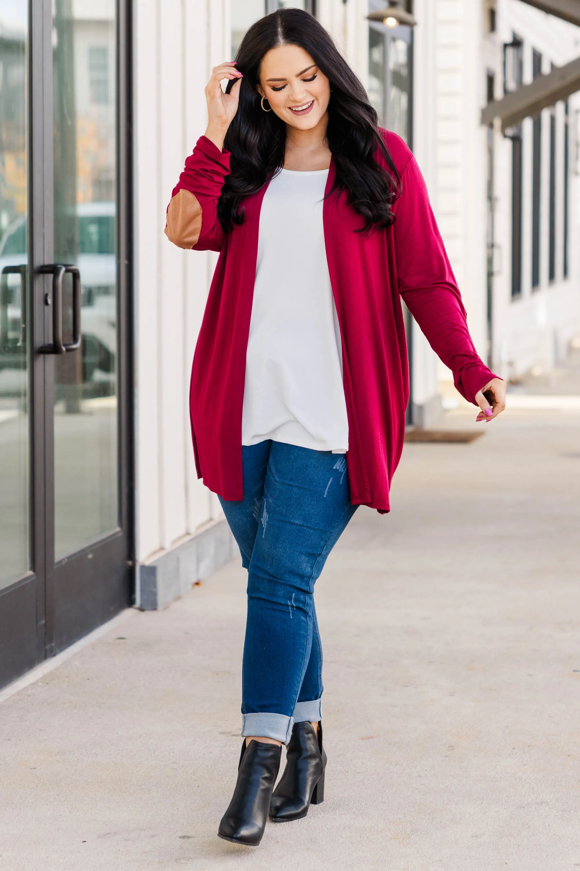 Bunny Wishes Cardigan, Burgundy