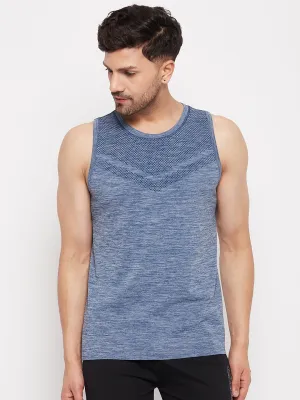 C9 Airwear Seamless Men's Sando/Vests with Round Neck - Navy