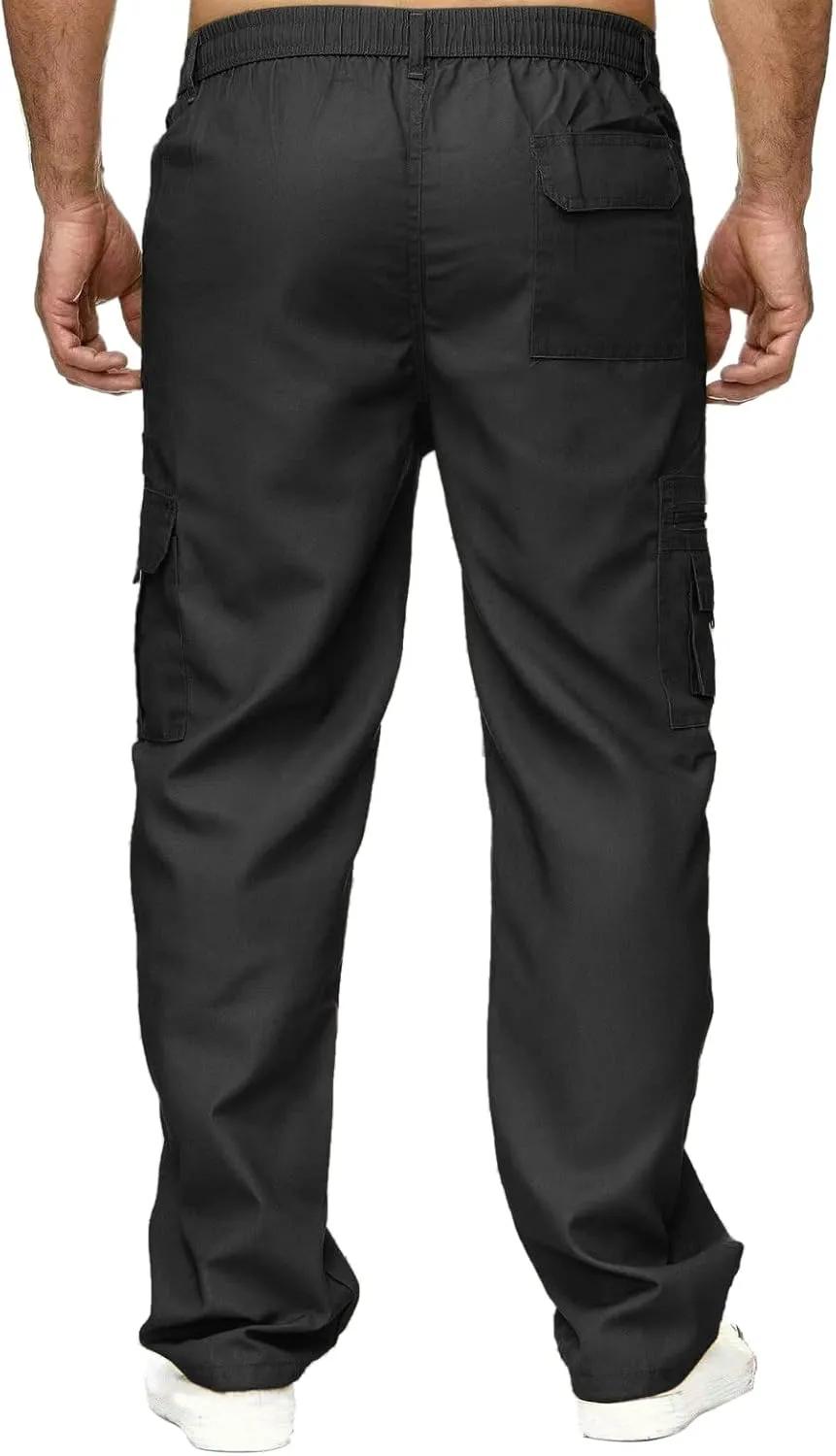 Cargo Pants for Men Relaxed Fit Pants Loose Fit Men's Classic-Fit Expandable-Waist Flat-Front Pant Mens Joggers with