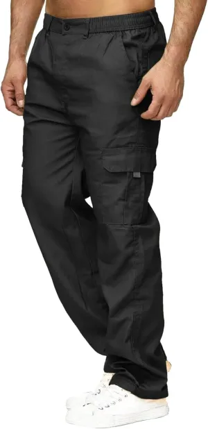 Cargo Pants for Men Relaxed Fit Pants Loose Fit Men's Classic-Fit Expandable-Waist Flat-Front Pant Mens Joggers with