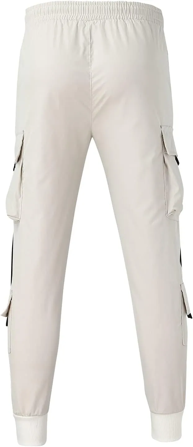 Cargo Trousers for Men Elastic Waist Hiking Pants Sport Pants Jogger Sweatpants Men's Pants Straight Fit Cargo Pants