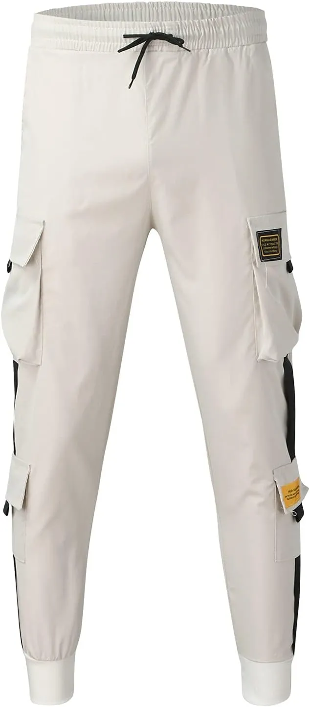 Cargo Trousers for Men Elastic Waist Hiking Pants Sport Pants Jogger Sweatpants Men's Pants Straight Fit Cargo Pants