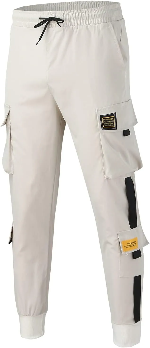 Cargo Trousers for Men Elastic Waist Hiking Pants Sport Pants Jogger Sweatpants Men's Pants Straight Fit Cargo Pants