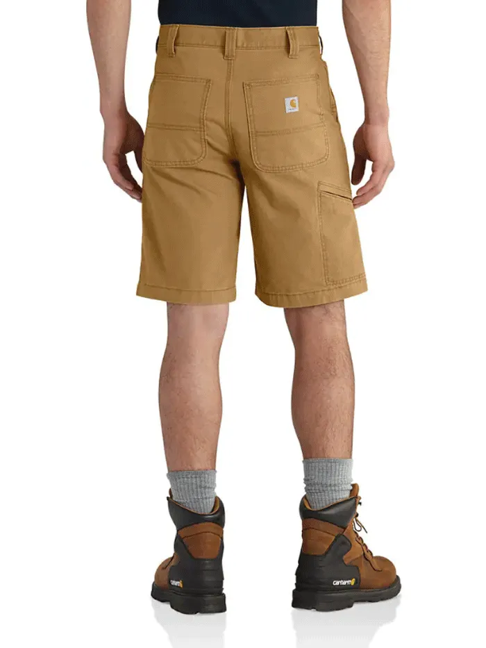 Carhartt 102514-232 Mens Rugged Flex Relaxed Fit Canvas Work Short Tan