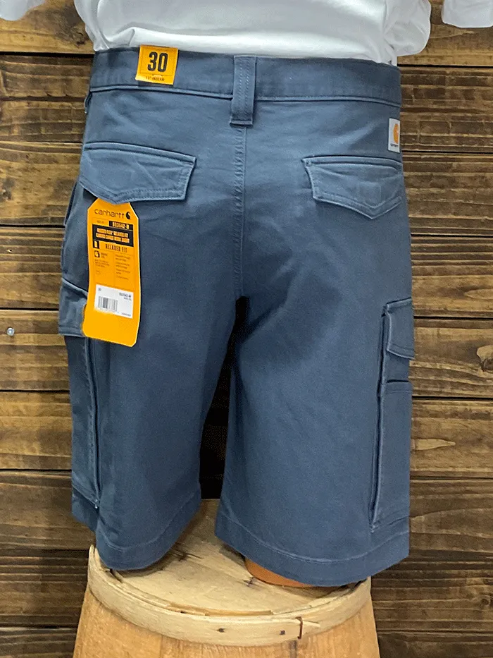 Carhartt 103542-BLS Mens Rugged Flex® Relaxed Fit Canvas Cargo Work Short Bluestone