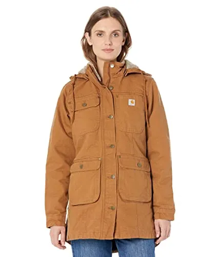 Carhartt 105512 Women's Plus Size Loose Fit Washed Duck Coat