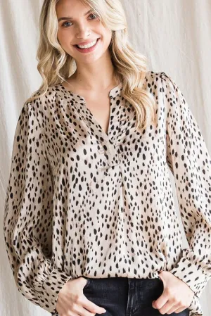 Cassandra Dot Print Top