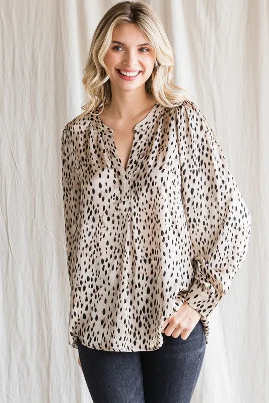 Cassandra Dot Print Top
