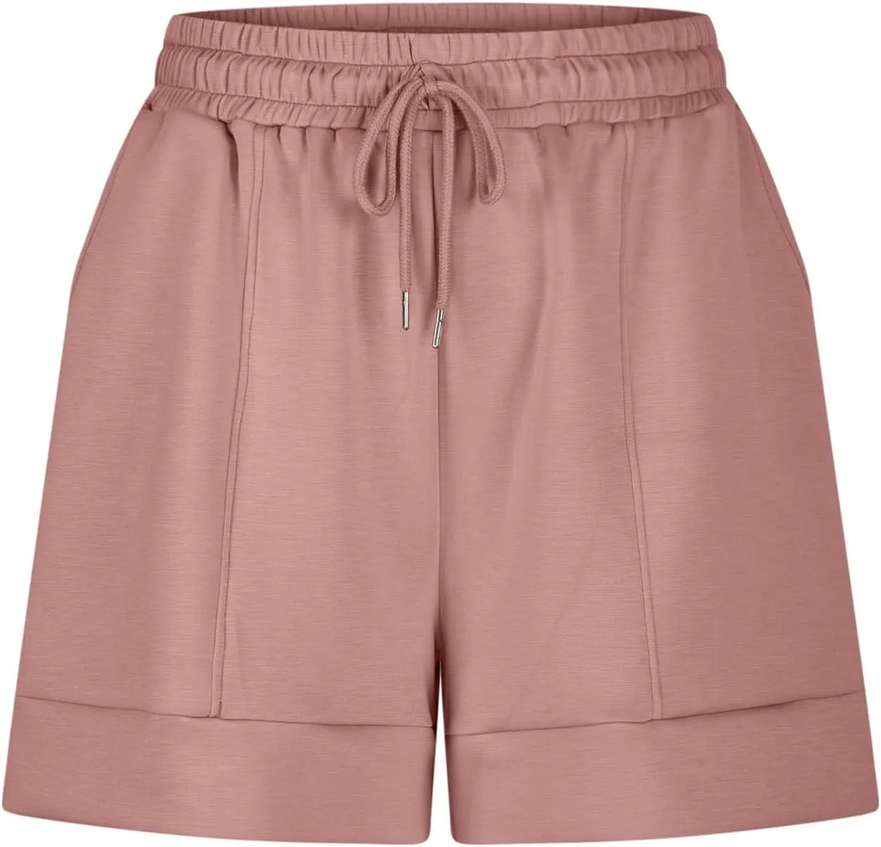 Casual Shorts for Women Summer Wide Leg Pants Elasticated Waist Relaxed Fit Lounge Shorts with Pockets
