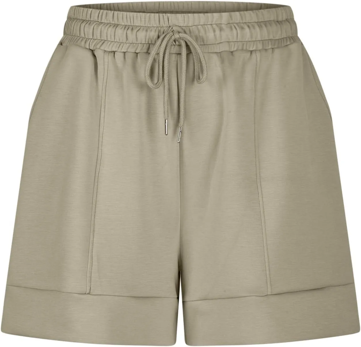 Casual Shorts for Women Summer Wide Leg Pants Elasticated Waist Relaxed Fit Lounge Shorts with Pockets