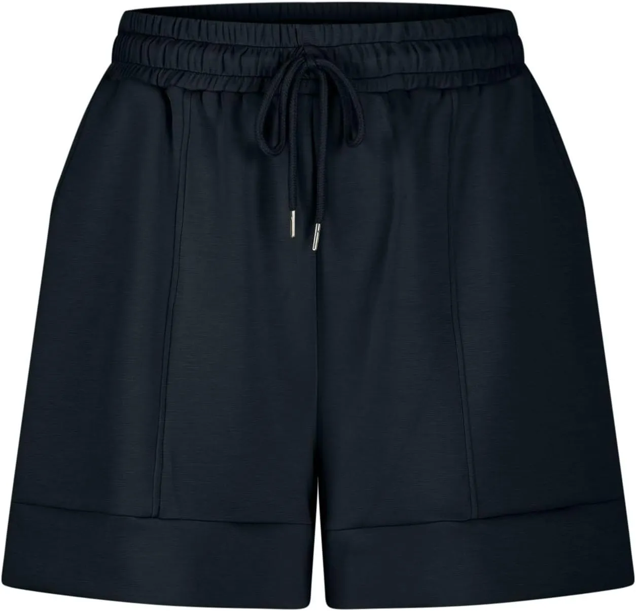 Casual Shorts for Women Summer Wide Leg Pants Elasticated Waist Relaxed Fit Lounge Shorts with Pockets
