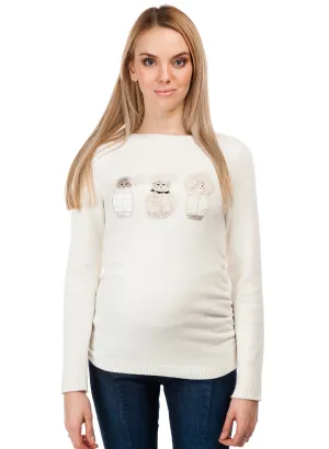 Chamonix Maternity Top - Cream White