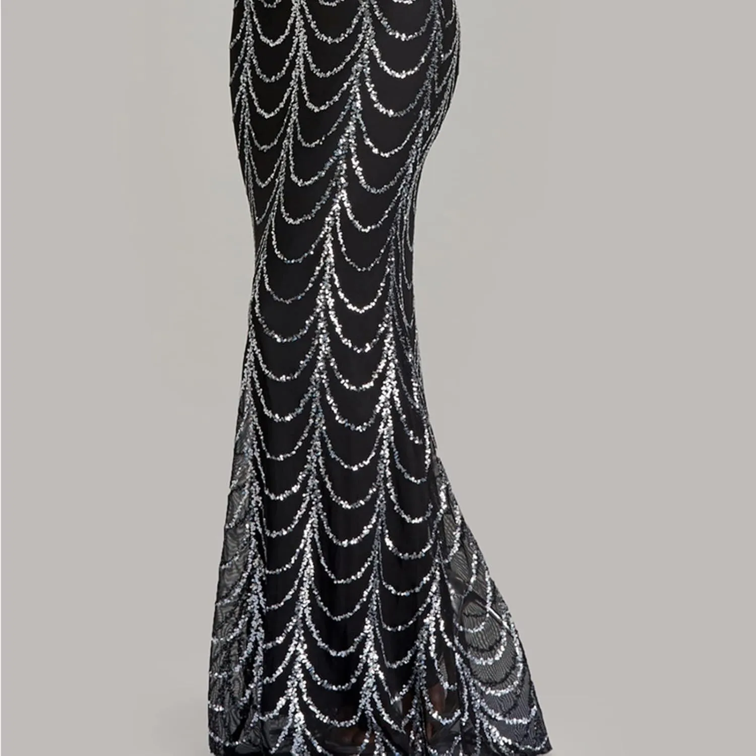 Chiffon Evening Dress Women's Hem Long Sleeve Ball Gown Long Dress Cocktail Party Maxi Dress Sequins Formal Occasion
