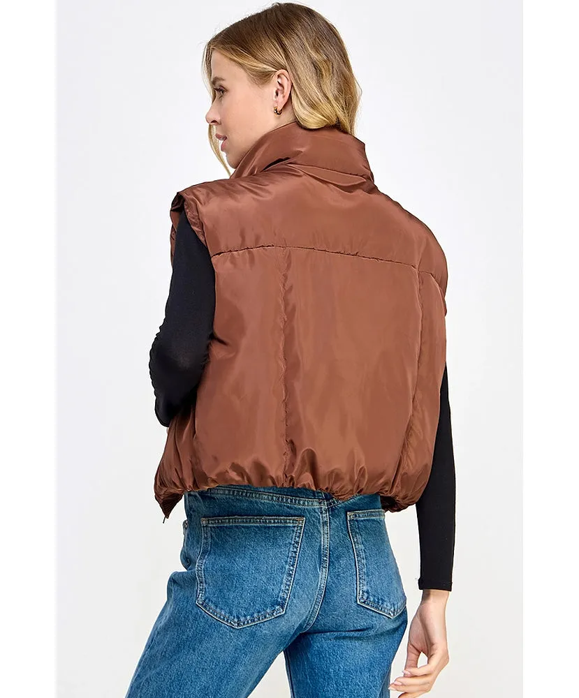 Cropped Puffer Vest