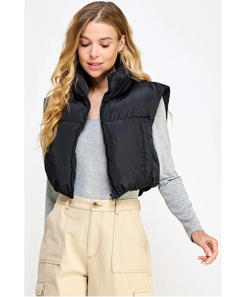 Cropped Puffer Vest