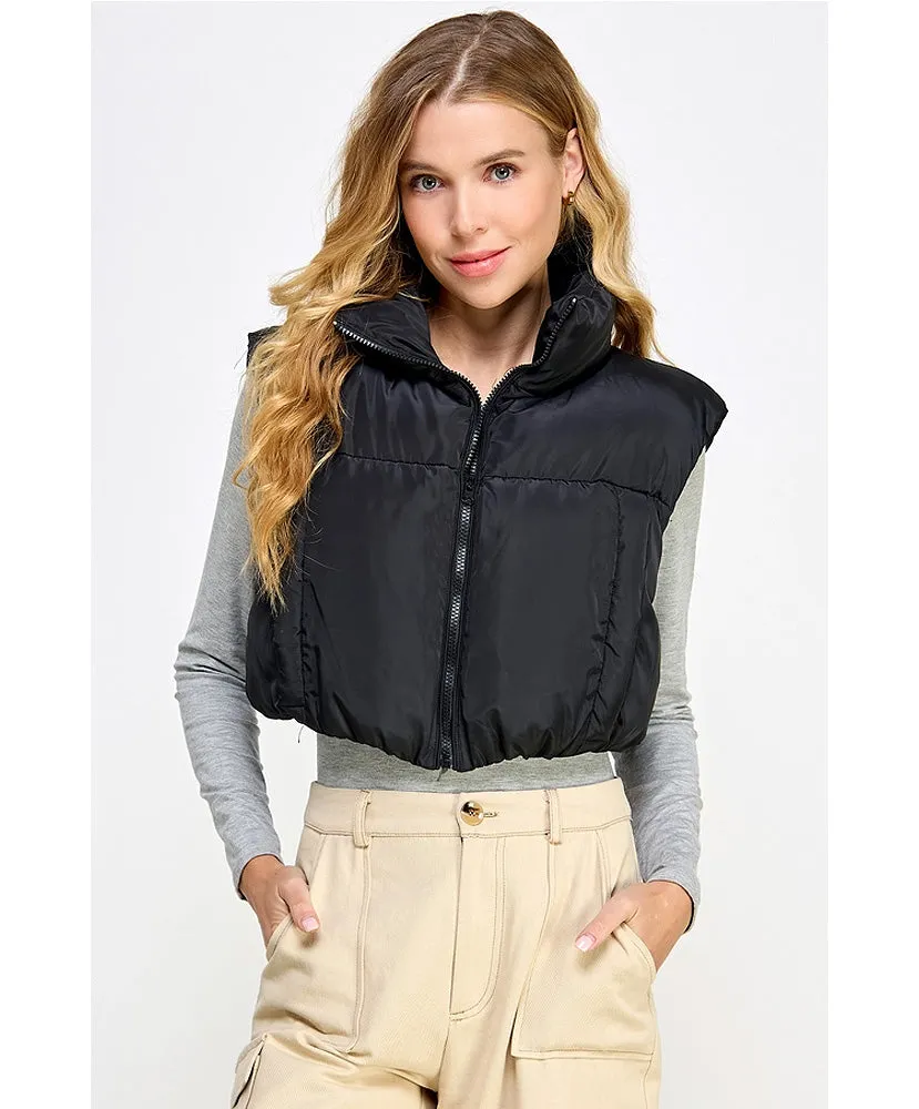 Cropped Puffer Vest