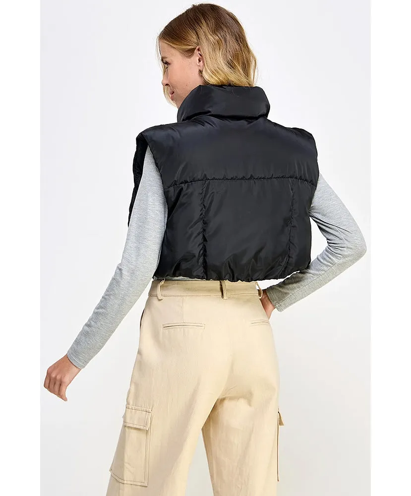 Cropped Puffer Vest