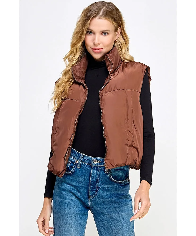 Cropped Puffer Vest