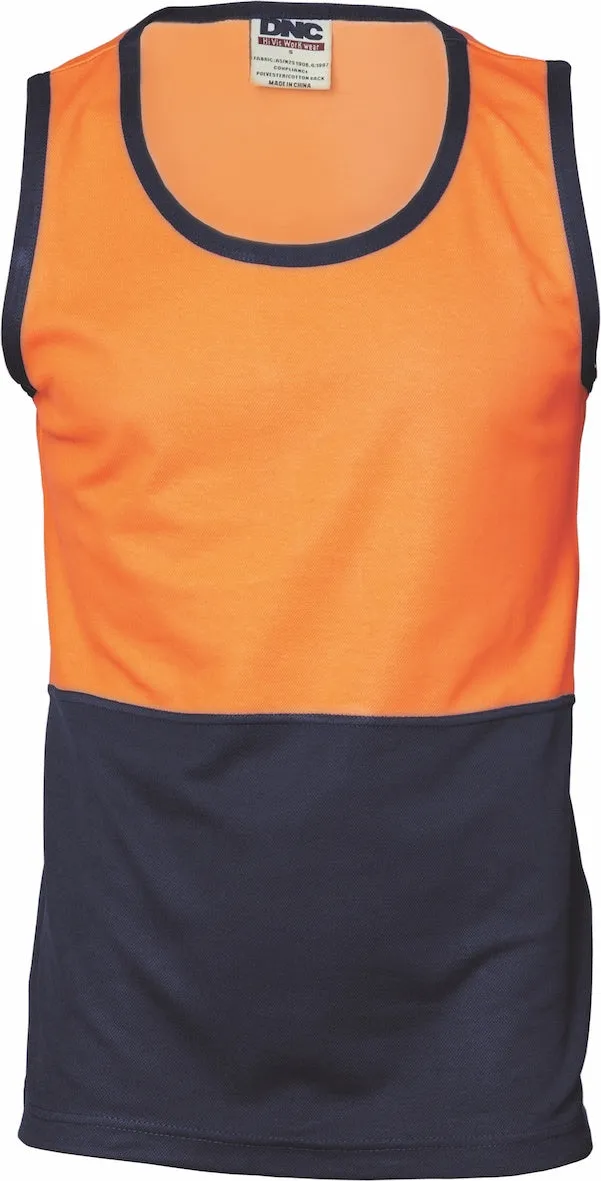 DNC - 3841 Hi Vis Two Tone PolyCotton Singlet