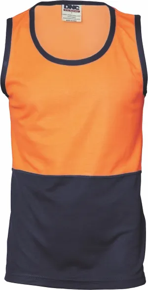 DNC - 3841 Hi Vis Two Tone PolyCotton Singlet