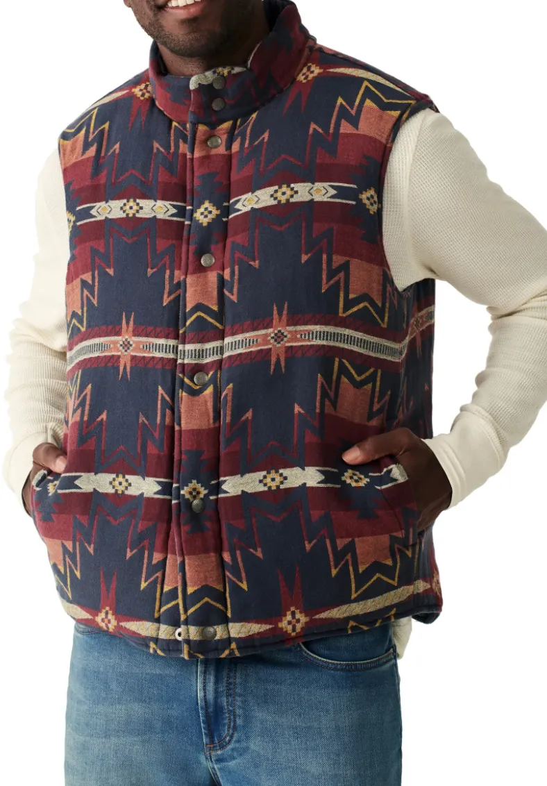 Faherty Doug Good Feather Reversible Vest