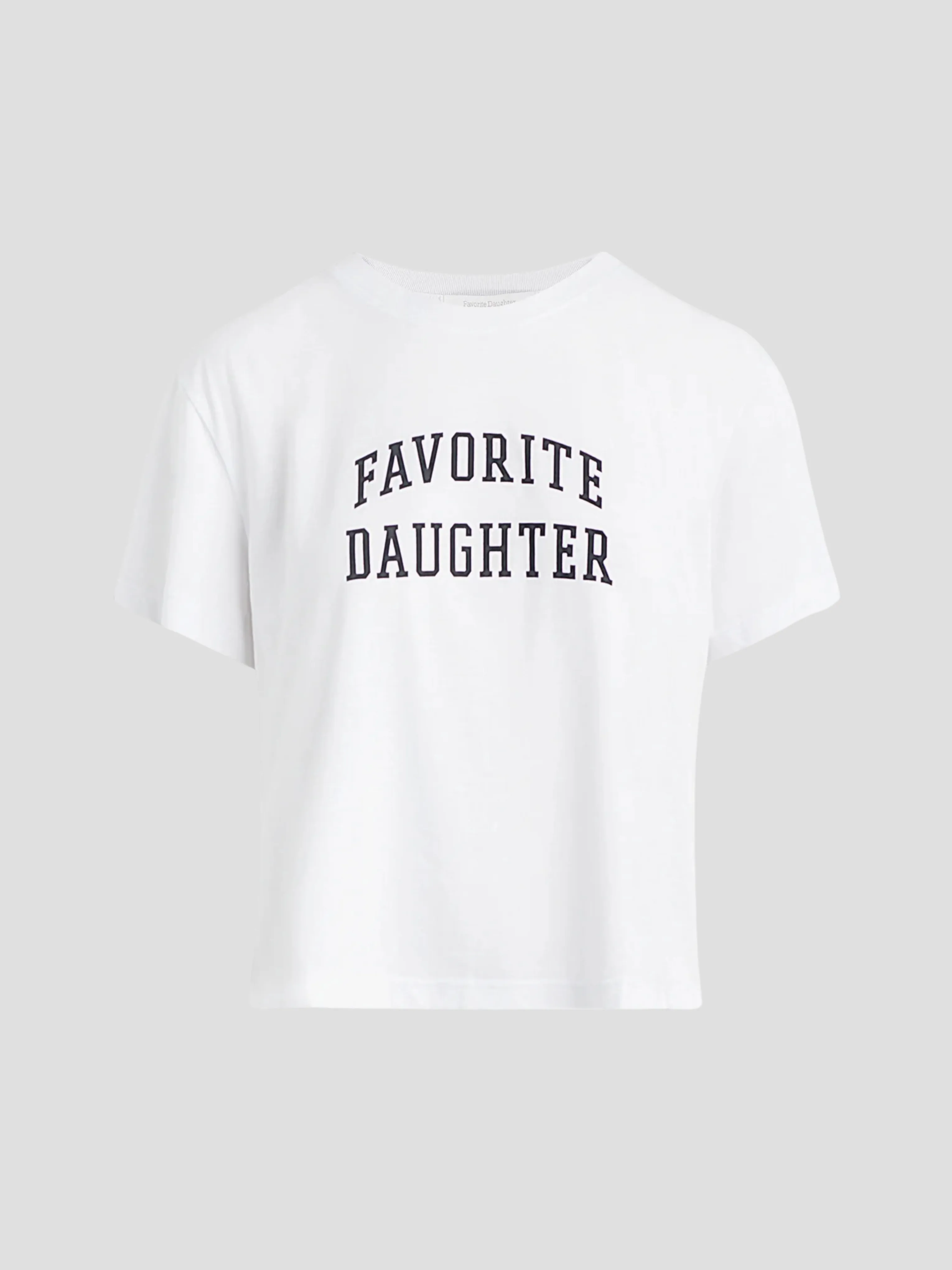 Favorite Daughter Crop Collegiate Tee in White