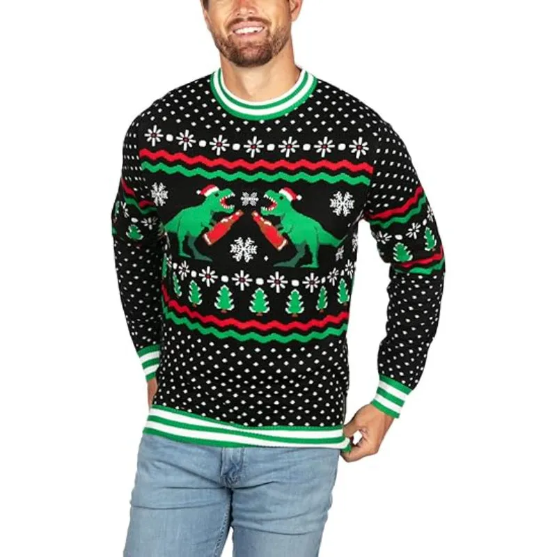 Festive And Funny Holiday Printed Pullover Sweater