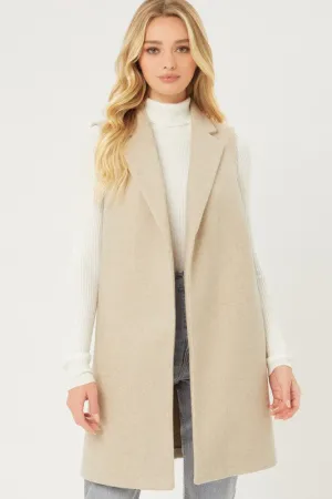 Fleece Long Line Vest