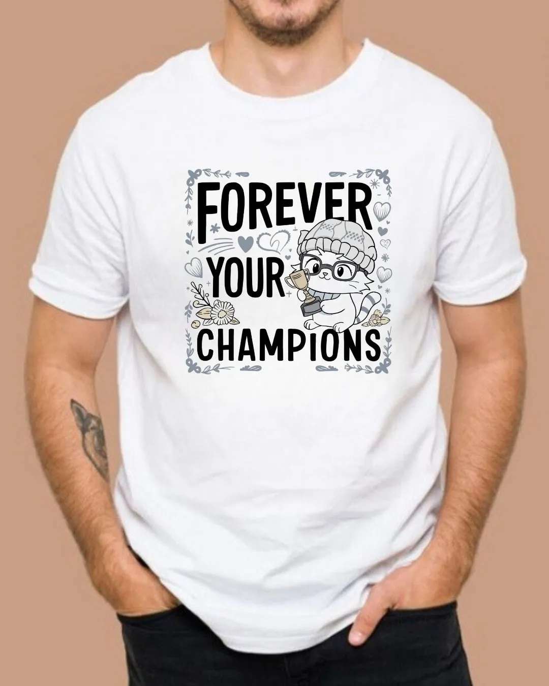 Forever Your Champion  Grandma Cotton Tshirt