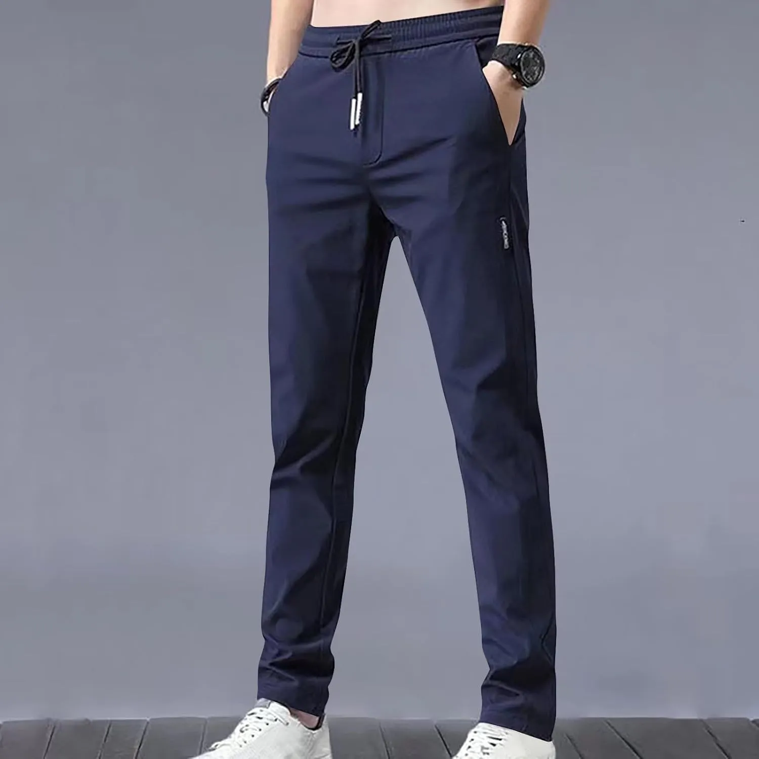 generic Golf Pants Men Straight Fit Trousers Fashion Running Tapered Jogger Pants Summer Cool Ice Silk Men Clothes Breathable