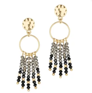 Glass Beaded Bar Earrings