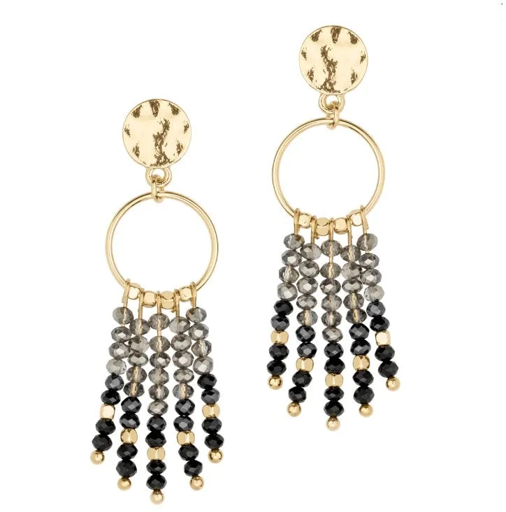 Glass Beaded Bar Earrings
