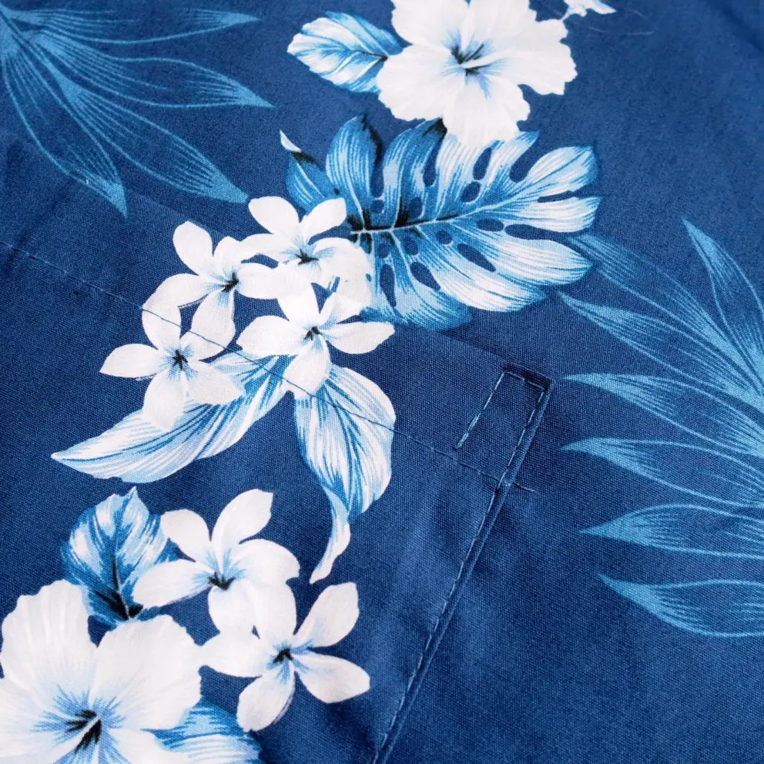 Hanalei Blue Hawaiian Cotton Fabric by the Yard