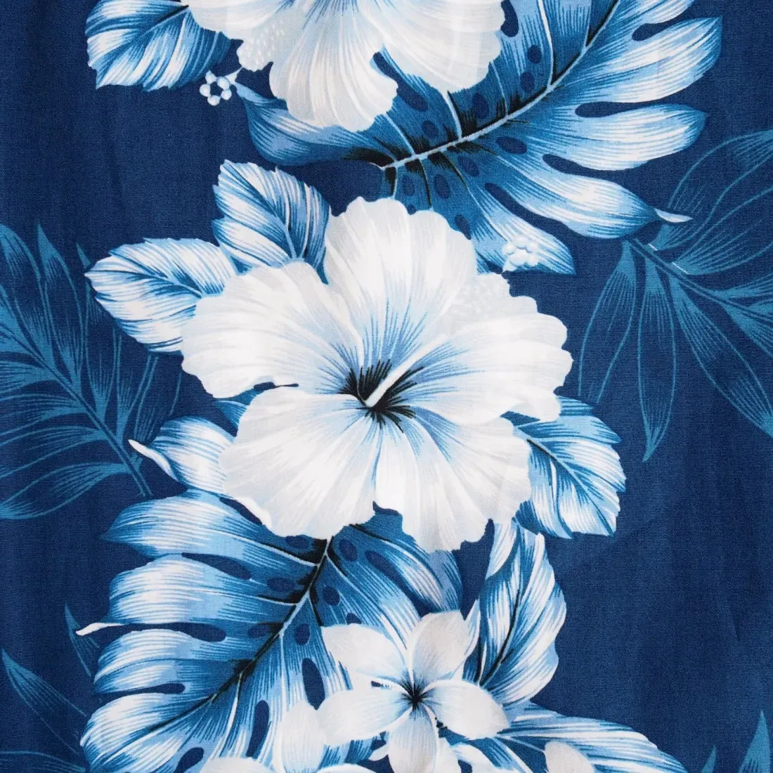 Hanalei Blue Hawaiian Cotton Fabric by the Yard