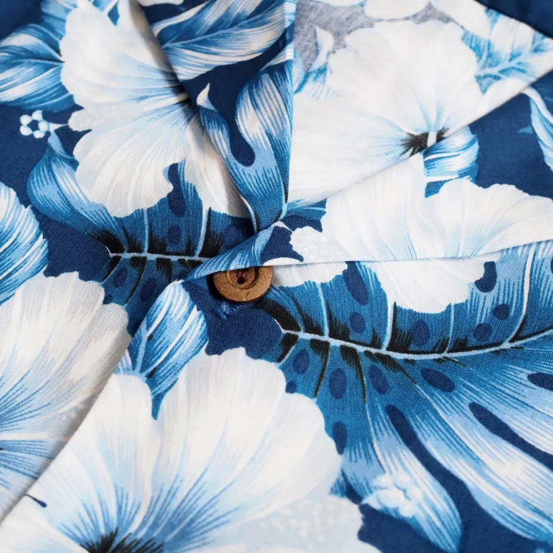 Hanalei Blue Hawaiian Cotton Fabric by the Yard
