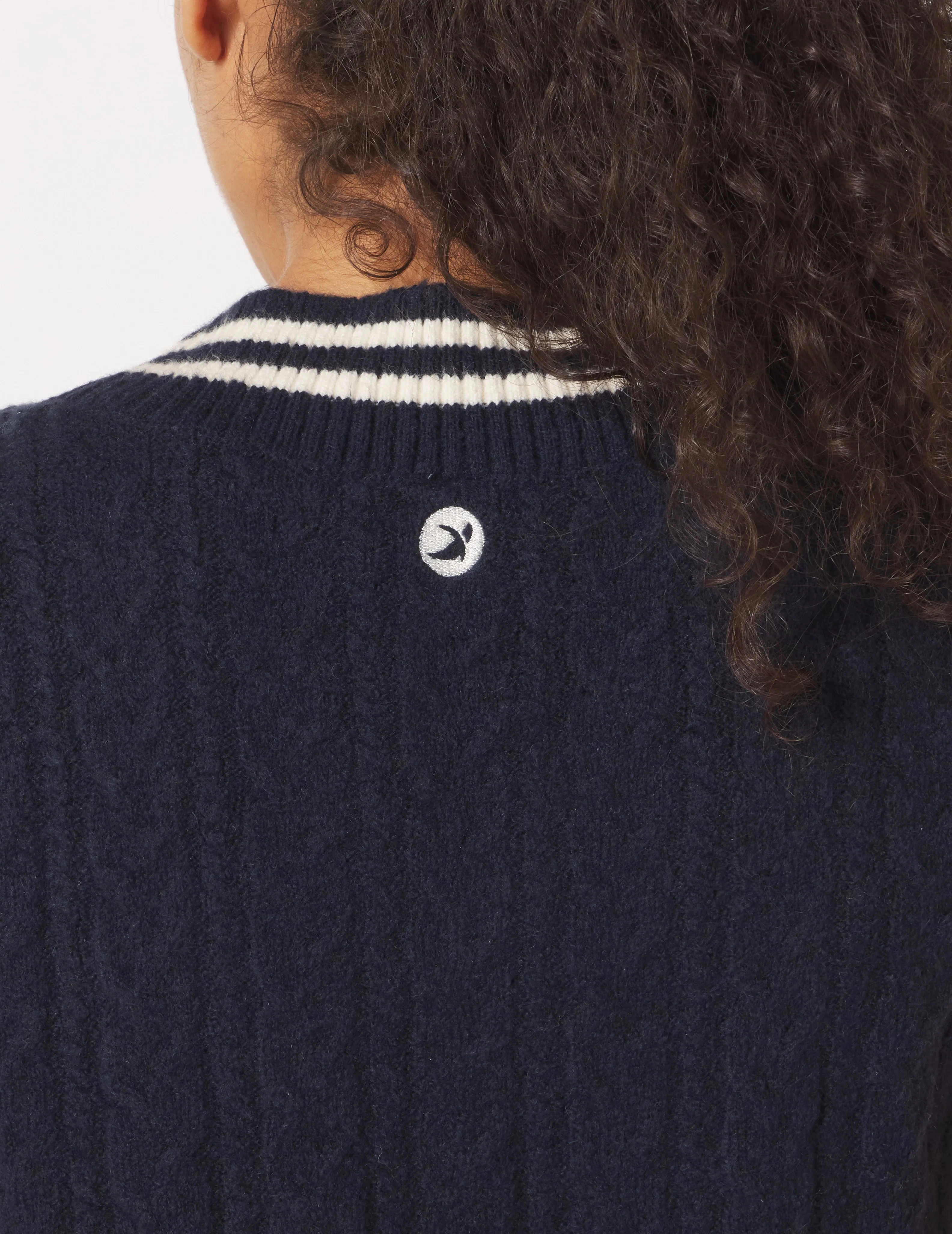 Hanalei Vest: Navy/White