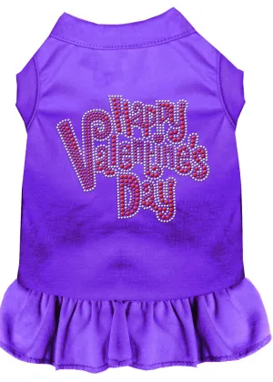 Happy Valentines Day Rhinestone Dress Purple Sm (10)